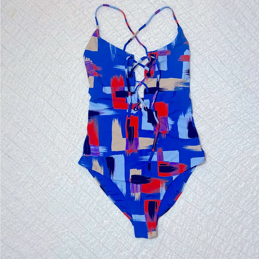 Red Carter one Piece Swimsuit multicolor size S